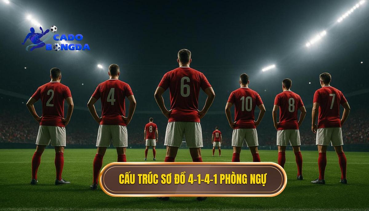 Cấu trúc nền tảng của sơ đồ 4-1-4-1 trong lối chơi phòng ngự