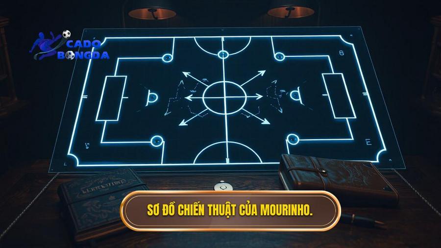 Sơ đồ chiến thuật của Mourinho.